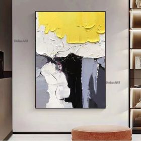 Handmade Abstract Oil Painting On Canvas Modern Oil Painting Hand Painted Large Wall Art Home Decor Living Room hallway bedroom luxurious decorat (size: 60x90cm)